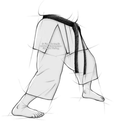 Hangetsu-dachi legs