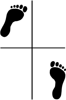 Hangetsu-dachi feet
